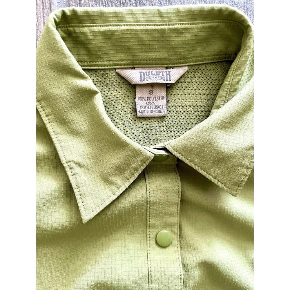 Duluth Trading Co Cool Plus Snap Shacket Womens S Ripstop Hiking Shirt Roll Tab - Picture 3 of 5